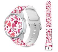Lyfatz Holiday Valentine's Band Compatible with Samsung Galaxy Watch 3 45mm, 22MM Soft Silicone Cute Strap for Venu 4 45mm/3/2/Forerunner 570 47mm/970/965/955 Smartwatch for Women Men-Loving Heart-5