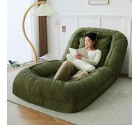 LYFDPN Human Dog Bed Foldable for Adults, Adjustable Lazy Sofa Bed with 6-Position, 70"x37"x10" Soft and Cozy Large Bean Bag Lazy Sofa Bed (greener)
