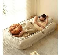 LYFDPN Large Human Dog Bed, Adjustable Backrest, Foldable Single Beanbag Sofa Bed, 73x35x9.8inch Home Bedroom (White)