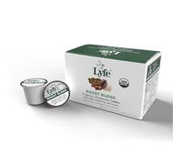 Lyfe Brew Organic Mushroom Coffee K-Cups with Lion's Mane, Chaga & Cordyceps for All Day Energy, Focus & Immune Support - 12 Pods