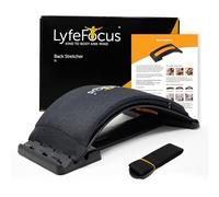 LyfeFocus Back Stretcher V9 + Memory Foam, Dark Grey