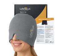 LyfeFocus Migraine Relief Cap, Hot & Cold Head Wrap, Grey
