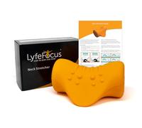 LyfeFocus Neck Stretcher, Posture Corrector, Orange, No Heat