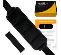 LyfeFocus Premium Multi-Use Reusable Hot & Cold Gel Ice Pack for Shoulder, Leg & Back Pain Relief: Microwaveable & Freezable Wrap, Heat/Ice for Injuries (Plush, 45cm*15cm + Strap)