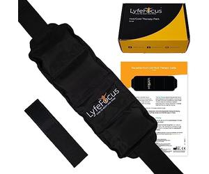 LyfeFocus Premium Multi-Use Reusable Hot & Cold Ice Compression Gel Pack for Shoulder, Leg & Back Pain Relief: Adjustable Extension Strap - Microwaveable & Freezable Wrap, Heat/Ice for Injuries 120CM