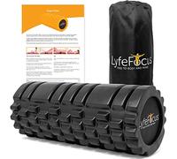 LyfeFocus Premium Trigger Point Foam Roller (Black) - Multi Pressure Point with 3 Unique Moulds for Muscle Tension - Specialist Approved Sports Massage Roller for Deep Tissue Therapy - with Carry Bag