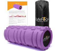 LyfeFocus Premium Trigger Point Foam Roller - Multi Pressure Point with 3 Unique Moulds for Muscle Tension - Specialist Approved Sports Massage Roller for Deep Tissue Therapy - With Carry Bag (Purple)