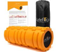 LyfeFocus Premium Trigger Point Foam Roller (Orange) - Multi Pressure Point with 3 Unique Moulds for Muscle Tension - Specialist Approved Sports Massage Roller for Deep Tissue Therapy - With Carry Bag