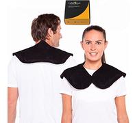 LyfeFocus Reusable Hot & Cold Pack for Neck & Shoulder Pain - Flexible, Microwaveable & Freezable Gel Heat Wrap & Ice Pack - Shoulder Heat Pad for Tension & Pain Relief - Protective Cover (Black)