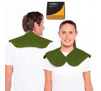 LyfeFocus Reusable Hot & Cold Pack Gel Heat Wrap for Neck & Shoulder Pain - Flexible, Microwaveable & Freezable Ice Pack - Shoulder Heat Pad for Tension & Pain Relief - Green Protective Cover