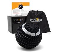 LyfeFocus Vibrating Massage Ball, Trigger Point, Carry Bag, Black
