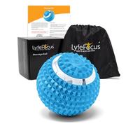 LyfeFocus Vibrating Massage Ball, Trigger Point, Carry Bag, Blue