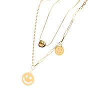 LYFHJD Accessories Preppy Necklace For Women And Girls, Cute Small Face Charm Necklace Smiling Face Beaded Charms, Face Necklaces, Preppy Necklaces For Teen Girls Holiday