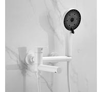 LYFHJD Bath Taps with Shower Head and Hose Wall Mountedbath Shower Mixer Tap Single-Lever Bath Mixer Chrome lofty ambition