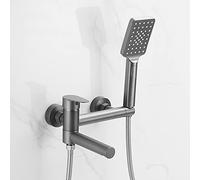 LYFHJD Bath Taps with Shower Head and Hose Wall Mountedbath Shower Mixer Tap Single-Lever Bath Mixer Chrome lofty ambition
