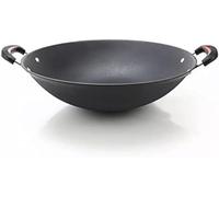 LYFHJD Cast Iron pan Big Pot Round Bottom Wok Uncoated Non Stick Double Ear Fryin pan Casserole Selected Kitchen pots Chinese cookware(A 40cm)