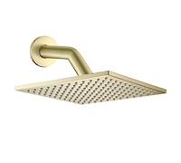LYFHJD CUHSA 10 Inch Rain Shower Head with Extension Arm High Pressure Square Shower Head Stainless Steel Rainfall Showerhead-Waterfall Full Body Coverage