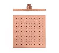 LYFHJD CUHSA Rain Shower Head High Pressure Waterfall Showerhead with Adjustable Angle and Anti-Clogging Silicone Nozzles Luxury Bathroom Overhead Shower Square Rose Gold