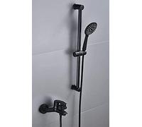 LYFHJD Faucets Bathroom Shower System with Shelf Bath Filler Tap Handheld Shower and Spout Faucet Rain Shower Mixer Set with Shower Headque Black Finish Head Set/I Comfortable Anniversary