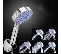 LYFHJD High Pressure Shower Head Bathroom Shower Set with 5 Spray Modes Shower with Silicone Nozzles Air Booster Handheld Showerheads for Spa Home Star Hotel