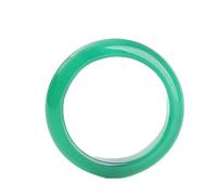LYFHJD Natural Green Emerald Gemstone Ring Men And Women Couple Rings With Certificate And Gift Box, The Best Choice (Color : 19mm)