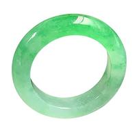LYFHJD Natural Green Jade Ring,Jade Ring Yang Green Emerald Rings For Men And Women Box, The Best Choice (Color : Green, Size : 16mm)