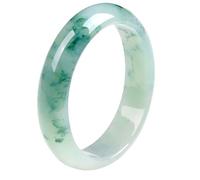 LYFHJD Natural Jade Bangle Emerald Floating Flower Green Beautiful Bracelet for Mother Jewelry