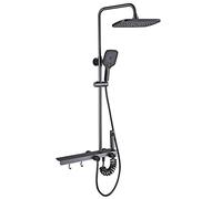 LYFHJD Shower System Wall Mounted Shower Head Combo Set with Dual Knob Control Handheld Showerhead Rainfall Shower Combo with 60 Inch Long Stainless Steel Shower Hose
