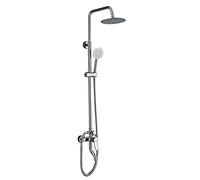 LYFHJD WHLTYH Bathroom Luxury Rain Mixer Combo Brass 3-Spray Shower Faucet Set Hand Held Shower Head with Holder/Hose Chrome Matte Black