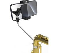 LYFICCS Alto Saxophone Lyre Phone Mount, 4mm*4mm Square Socket, 360° Adjustable Metal, Arm Saxophone Phone Mount Fit for iPhone17/16/15/14/13, Galaxy S25/24/23 & 4-7" Cellphone