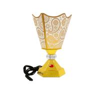 LYFJOY Electric Incense Burner | Arabic-Middle Eastern Style Metal Bakhoor Burner | Traditional Tabletop Censer for Aromatherapy, Home Fragrance, Yoga, Spa, Office Decor (White, IB-31)