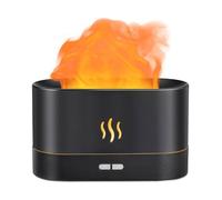 LYFJOY Flame Aroma Diffuser Humidifier with Flame 2 Levels Adjustment LED | Oil Diffuser Moisture | 180ml Cool Mist Air Freshener for Home, Room, Bedroom Office & Car (Black)