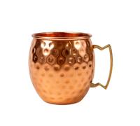 LYFJOY Premium Copper Hammered Design Moscow Mule Mug with Brass Handle Drinkware | Serveware Perfect for Cocktails Drinks Hot Cold Traditional Durable Classic Home Gifts 550ml (Pack of 1)
