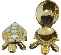 LYFJOY Tortoise Brass Turtle Fulfilling with Secret Wish Feng Shui Compartment Insence Cone (10 cm Brass Turtle)