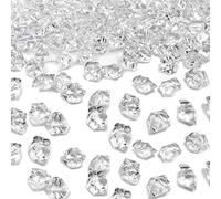 LYFJXX 1000Pcs Reusable Fake Ice Cubes Artificial Acrylic Crystal Cubes Wedding Decor Photography Props