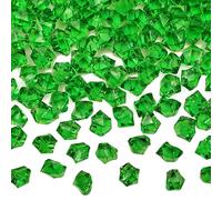 LYFJXX Green Vase Fillers for Home Decor, Fake Crushed Ice Cubes, Vase Fillers, 150 pcs Reusable Fake ice Cubes for Photography Accessories Props Decoration for Wedding