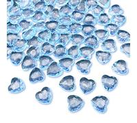 LYFJXX Reusable Fake Ice Cubes for Photography Props Wedding Decoration Props Photography Props Vase Filler(Blue Heart Shape)