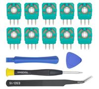 lyfLux 10 Pack 2.3K Ohm Potentiometer Repair Kit Compatible with PS5 Controller, with Phillips Screwdriver, Tweezer, Pry Tools & 10pcs Resistors for Analog Stick Drift Fix (Requires Soldering)