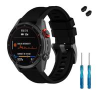 Lyforaz Band Compatible with Garmin Fenix 8/8 Pro 47mm and Descent G2, Soft Silicone Replacement Watch Band Strap Wristband for Instinct 3/E 45MM, Descent G2 Smart Watch for Women Men(Black)