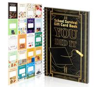 Lyforpyton School Survival Gift Card Book, Themed Gift Card Holder Album for Students, Graduation Back to School Care Package Gift for High School & College Teens （ Black ）