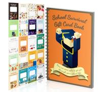 Lyforpyton School Survival Gift Card Book, Themed Gift Card Holder Album for Students, Graduation Back to School Care Package Gift for High School & College Teens （ Orange ）