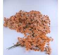 LYFORTZY Gypsophila 100pcs Orange Dried Flowers for Resin, Pressed Flower for Wedding Invitations Wax Seals