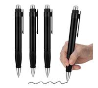 lyforx Big Pens Fat Pens Weighted Pens - Enhanced Writing Stability for Arthritis and Elderly Easy Thick Grip 3pcs Black