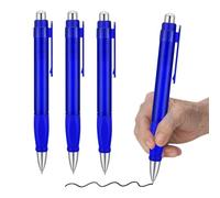 lyforx Big Pens Fat Pens Weighted Pens - Enhanced Writing Stability for Arthritis and Elderly Easy Thick Grip 3pcs Blue