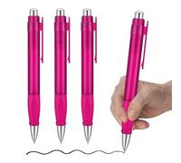 lyforx Big Pens Fat Pens Weighted Pens - Enhanced Writing Stability for Arthritis and Elderly Easy Thick Grip 3pcs Magenta