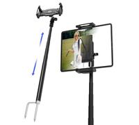 LYFPOOM Ground Golf Monopod Tablet Holder [Suitable for Thick Cases] with Ground Spike, Golf Swing Selfie Stick for iPad Pro Air Mini, Galaxy Tab, iPhone and More 6-15.6 Inch Tablets and Phones
