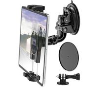 LYFPOOM Heavy Duty Truck/Car Windshield Tablet Mount - [Strong Suction Cup], Tablet Holder Car Dashboard with 1/4" Screw for iPad Pro Air Mini, Galaxy, Mobile Phones, 4-12.9"