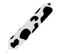 Lyfthologen 178*33cm Table Runner with Tassel, Black Cow Print Table Runner, Table Decoration for Kitchen, Party, Restaurant
