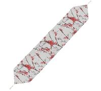 Lyfthologen 178*33cm Table Runner with Tassel, Cherry Blossom Table Runner, Table Decoration for Kitchen, Party, Restaurant