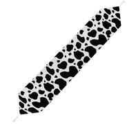 Lyfthologen 200*33cm Table Runner with Tassel, Cow Print Table Runner, Table Decoration for Kitchen, Party, Restaurant